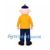 Sailor Mascot Costume with Navy Cap and Yellow Shirt