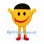 Smiley Face Mascot Costume in Yellow with Black Cap