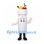 Smoothie Bottle Mascot Costume in White with Fruit Topping