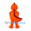 Dinosaur Mascot Costume in Orange with Red Back Spikes