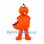 Dinosaur Mascot Costume in Orange with Red Back Spikes