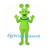 Alien Mascot Costume in Green with Round Antennae