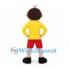 Boy Mascot Costume with Yellow Shirt and Red Pants