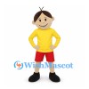 Boy Mascot Costume with Yellow Shirt and Red Pants
