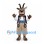 Goat Mascot Costume with Embroidered Vest and Beige Pants