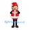 Christmas Girl Mascot Costume with Red Hat and Vest