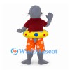 Seal Mascot Costume with Swim Ring and Orange Shorts