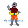 Seal Mascot Costume with Swim Ring and Orange Shorts