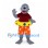 Seal Mascot Costume with Swim Ring and Orange Shorts