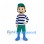 Boy Mascot Costume with Striped Shirt and Green Shorts