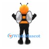 Bee Mascot Costume in Orange and Black with Large Wings