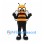 Bee Mascot Costume in Orange and Black with Large Wings