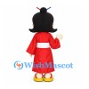 Girl Mascot Costume with Red Kimono and White Sash