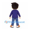 Boy Mascot Costume with Navy Jacket and White Shirt