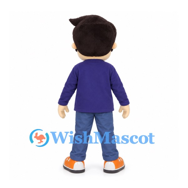 Boy Mascot Costume with Navy Jacket and White Shirt