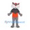 Cat Mascot Costume in Gray with Black and Orange Shirt