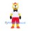 Cat Mascot Costume in Yellow with White Shirt and Red Shorts