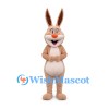 Rabbit Mascot Costume in Beige with Long Ears