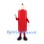 Pencil Mascot Costume in Red with Smiling Face