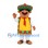 Fiesta Musician Mascot Costume with Sombrero and Yellow Poncho