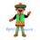 Fiesta Musician Mascot Costume with Sombrero and Green Poncho