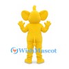 Elephant Mascot Costume in Yellow with Raised Trunk