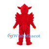 Phoenix Mascot Costume in Red with Layered Feathers