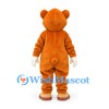 Teddy Bear Mascot Costume in Orange Brown with Cream Muzzle