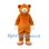 Teddy Bear Mascot Costume in Orange Brown with Cream Muzzle