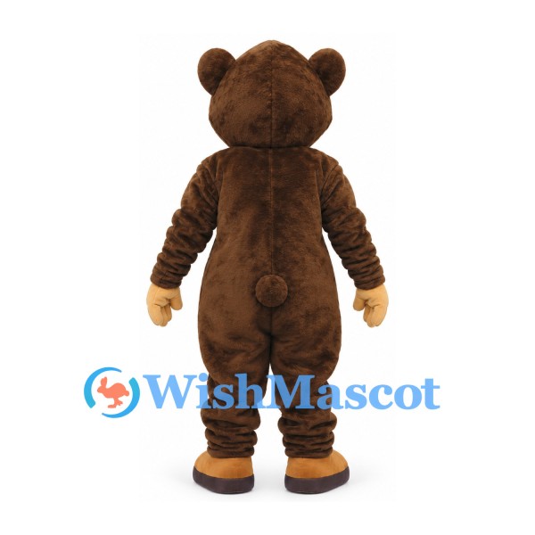 Teddy Bear Mascot Costume in Dark Brown with Cream Muzzle