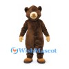 Teddy Bear Mascot Costume in Dark Brown with Cream Muzzle