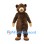 Teddy Bear Mascot Costume in Dark Brown with Cream Muzzle