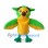 Parrot Mascot Costume in Green and Yellow with Wide Wings