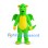 Dragon Mascot Costume in Green with Yellow Belly and Wings