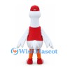 Goose Mascot Costume with Red Cap and Vest
