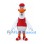 Goose Mascot Costume with Red Cap and Vest