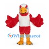 Eagle Mascot Costume in Red and White with Broad Wings
