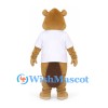 Beaver Mascot Costume with White Shirt