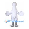 Goose Mascot Costume in White with Orange Beak
