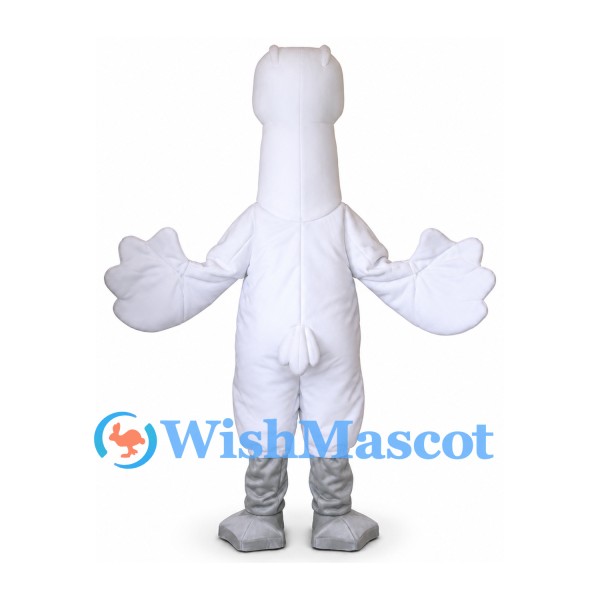 Goose Mascot Costume in White with Orange Beak