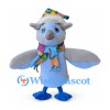 Seagull Mascot Costume with Floral Hat and Scarf