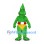 Crocodile Mascot Costume with Yellow Swim Briefs and Red White Ring