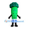 Broccoli Mascot Costume with Blue Checkered Shorts