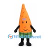 Carrot Mascot Costume with Green Checkered Shorts