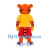 Tiger Mascot Costume with Yellow Shirt and Red Shorts