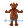 Teddy Bear Mascot Costume in Brown with Cream Belly