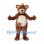 Teddy Bear Mascot Costume in Brown with Cream Belly
