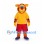 Tiger Mascot Costume in Orange with Yellow Shirt and Red Shorts
