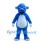 Monkey Mascot Costume in Blue with White Belly