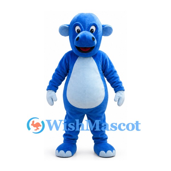 Monkey Mascot Costume in Blue with White Belly